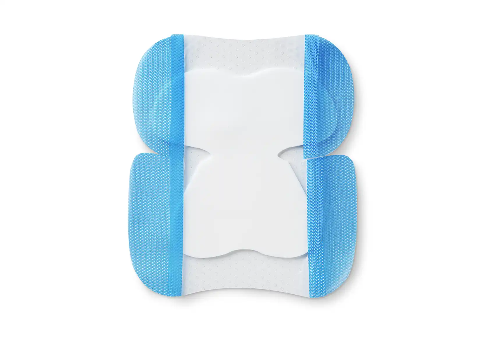 Silicone bordered foam shaped heel dressing