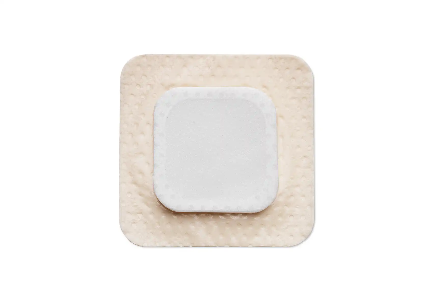 Silicone fully covered border foam dressing