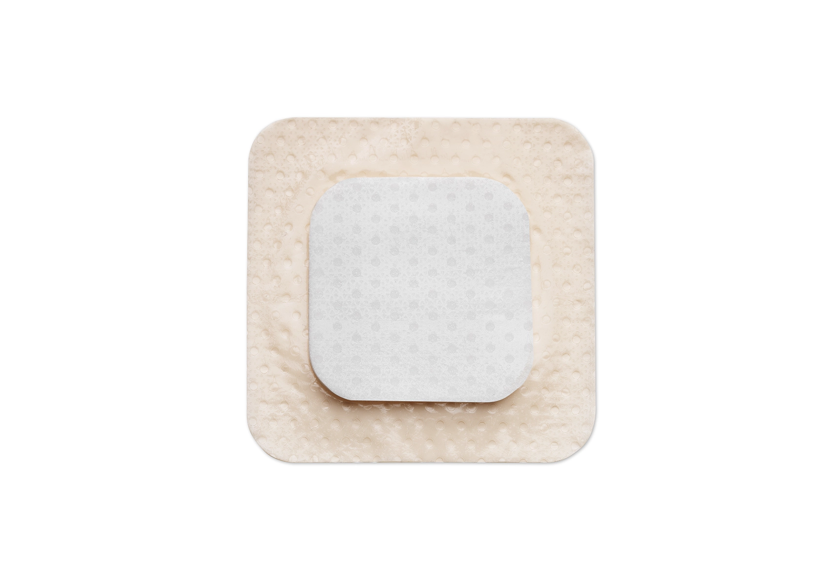 Silicone fully covered bordered foam dressing