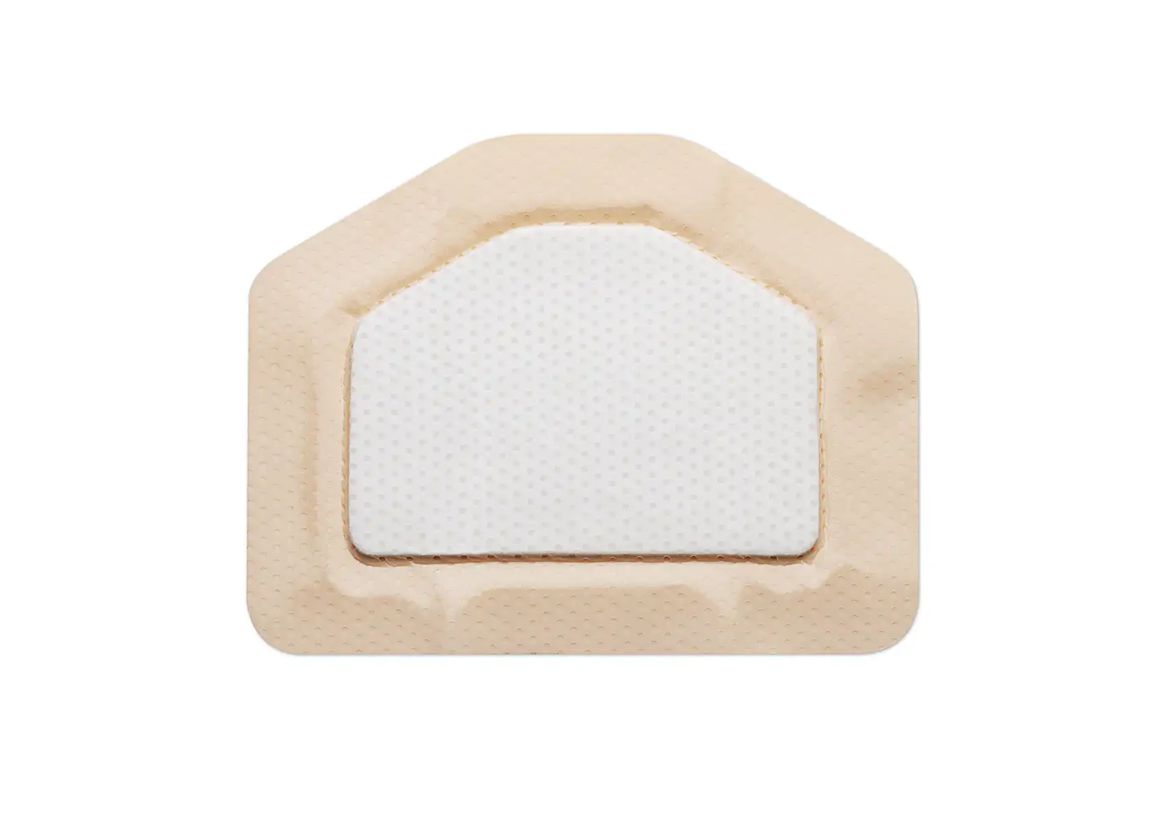 Silicone fully covered bordered sacral shape foam dressing